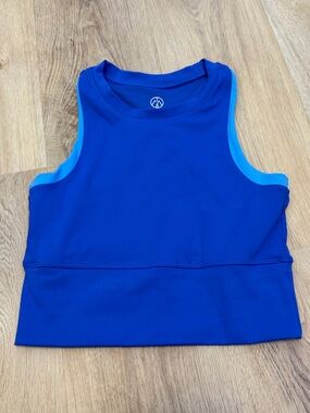 Move Theology Blue Long Line Sport Bra